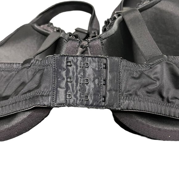 Playtex‎ Curves Bra 42C Embroidered Lace Lift Underwired Side Smooth #4513 Black - Picture 4 of 5